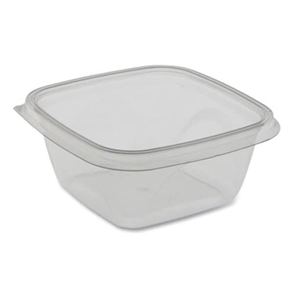 Daphnes Dinnette PCT 16 oz Earth Choice Recycled PET Square Base Salad Containers Clear DA3194199 - main